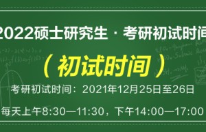 2022年全国硕士研究生招生考试12月25日开考
